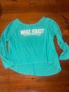 MV Sport Turquoise Wake Forest Long-Sleeve Tee